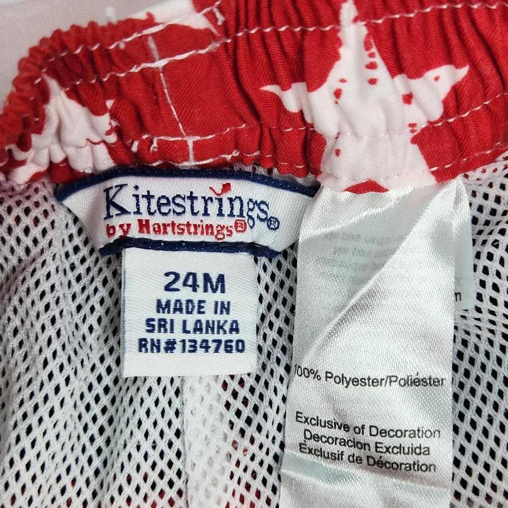 Kitestrings Patriotic Red Star-Patterned Swim Shorts